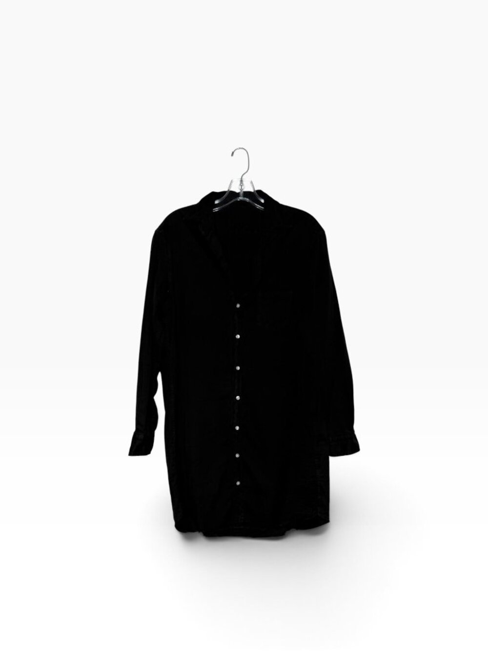 Frank & Eileen Mary Classic Shirtdress — Black Distressed Denim